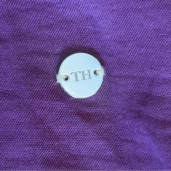 Tommy Hilfiger Womens Collared Button Up Shirt Wine Tasting Purple Size Medium - Picture 3 of 9